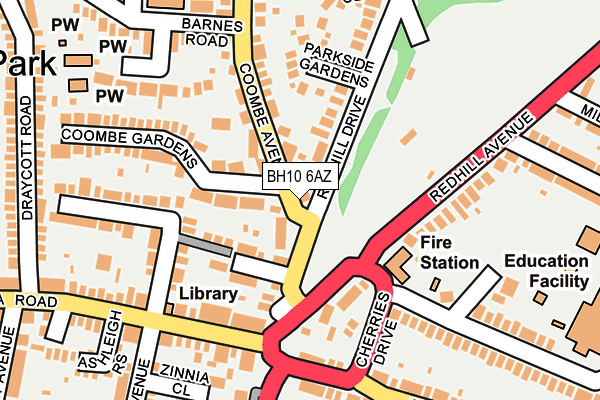 BH10 6AZ map - OS OpenMap – Local (Ordnance Survey)