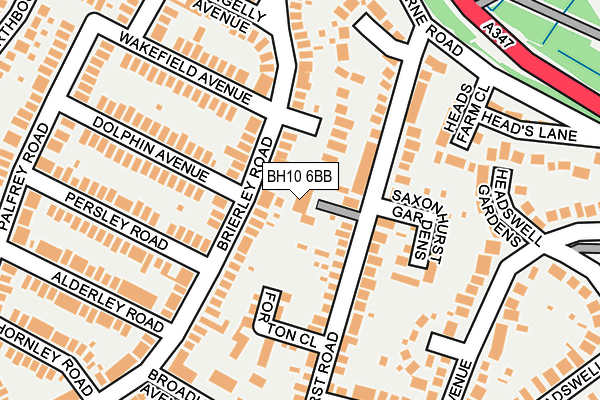 BH10 6BB map - OS OpenMap – Local (Ordnance Survey)