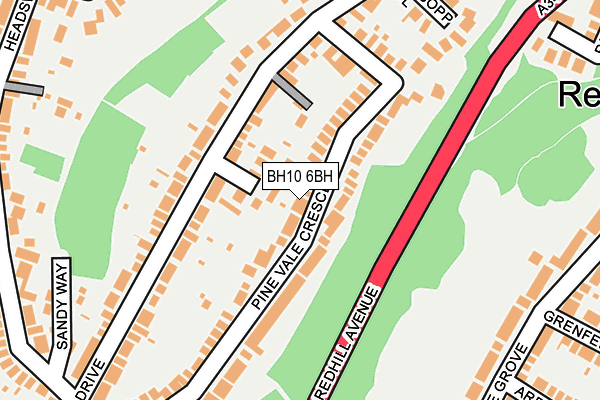 BH10 6BH map - OS OpenMap – Local (Ordnance Survey)