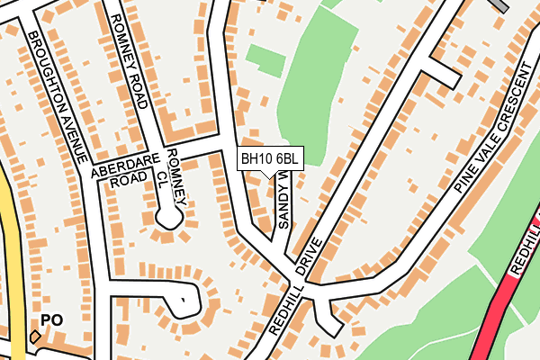 BH10 6BL map - OS OpenMap – Local (Ordnance Survey)