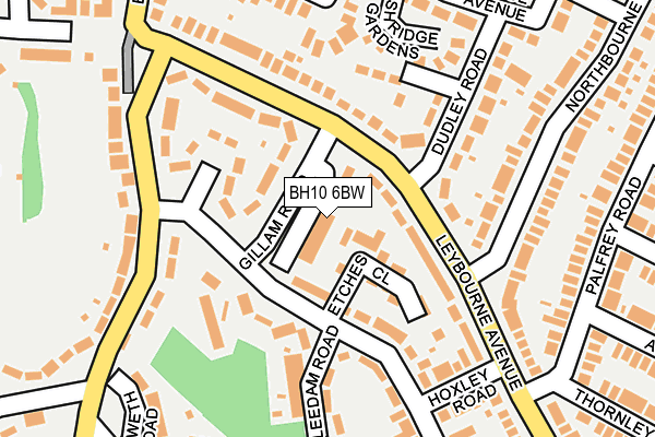 BH10 6BW map - OS OpenMap – Local (Ordnance Survey)