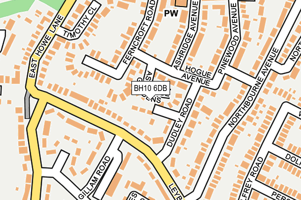 BH10 6DB map - OS OpenMap – Local (Ordnance Survey)