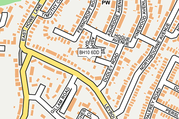 BH10 6DD map - OS OpenMap – Local (Ordnance Survey)