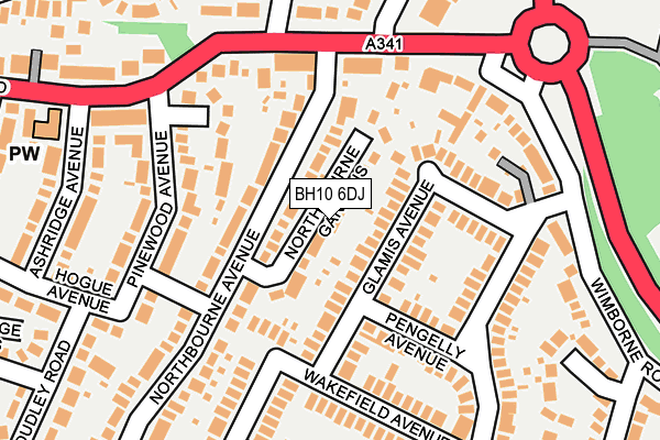 BH10 6DJ map - OS OpenMap – Local (Ordnance Survey)