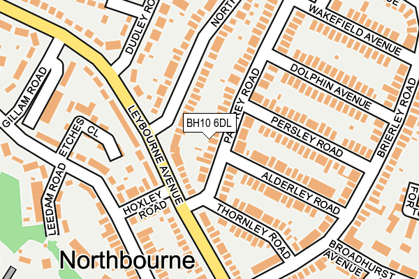 BH10 6DL map - OS OpenMap – Local (Ordnance Survey)