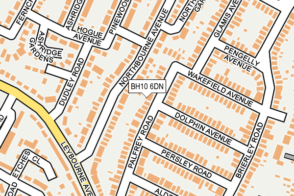 BH10 6DN map - OS OpenMap – Local (Ordnance Survey)