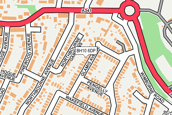 BH10 6DP map - OS OpenMap – Local (Ordnance Survey)