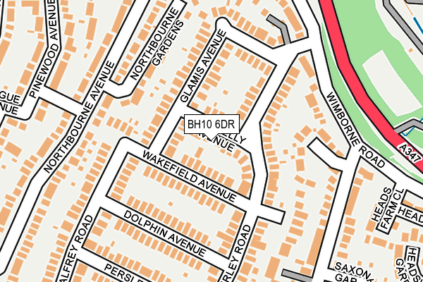 BH10 6DR map - OS OpenMap – Local (Ordnance Survey)
