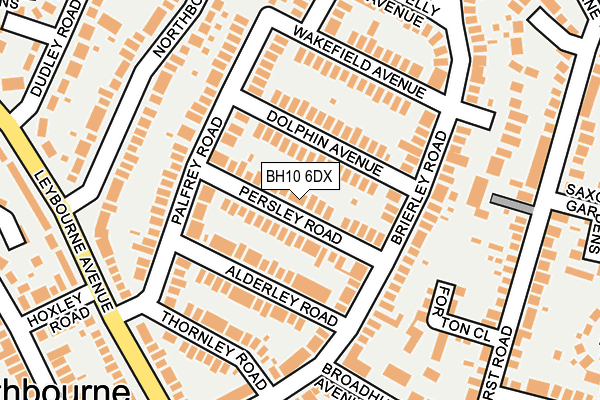 BH10 6DX map - OS OpenMap – Local (Ordnance Survey)