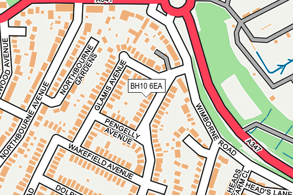 BH10 6EA map - OS OpenMap – Local (Ordnance Survey)