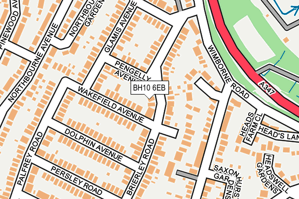 BH10 6EB map - OS OpenMap – Local (Ordnance Survey)