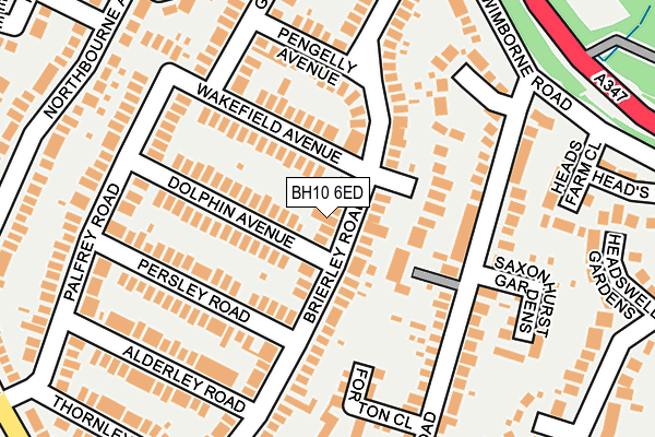 BH10 6ED map - OS OpenMap – Local (Ordnance Survey)