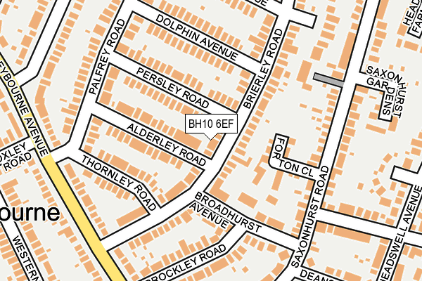 BH10 6EF map - OS OpenMap – Local (Ordnance Survey)