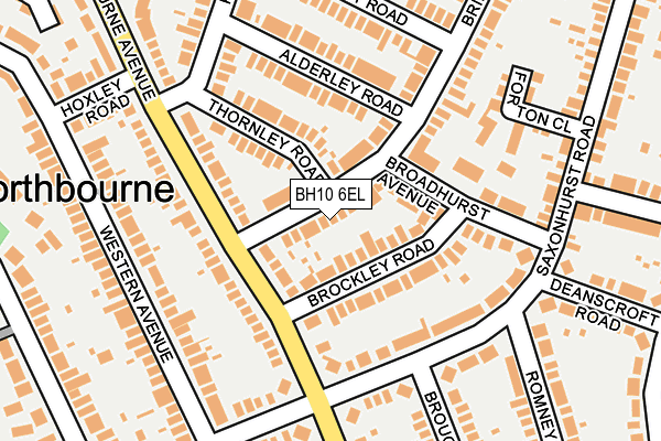 BH10 6EL map - OS OpenMap – Local (Ordnance Survey)