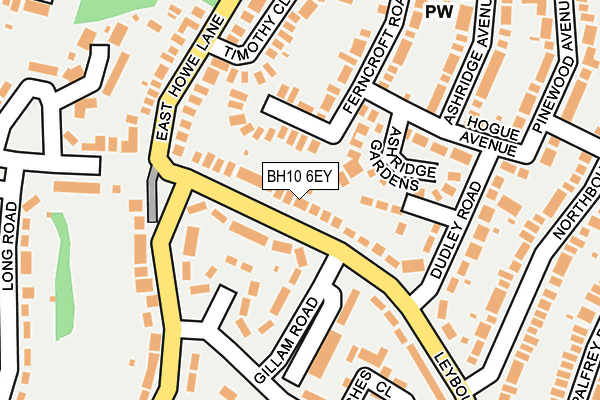 BH10 6EY map - OS OpenMap – Local (Ordnance Survey)