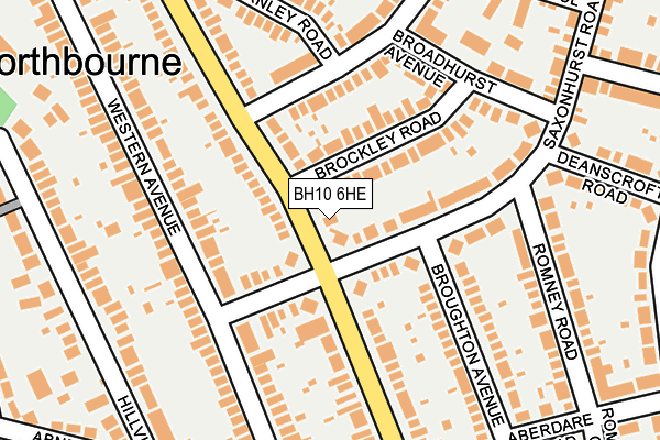 BH10 6HE map - OS OpenMap – Local (Ordnance Survey)