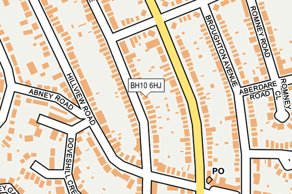 BH10 6HJ map - OS OpenMap – Local (Ordnance Survey)