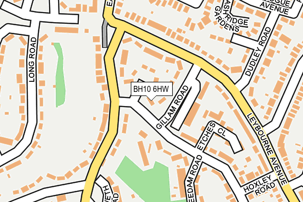 BH10 6HW map - OS OpenMap – Local (Ordnance Survey)