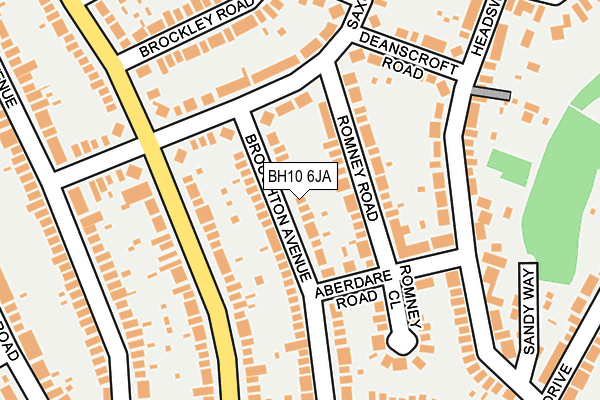 BH10 6JA map - OS OpenMap – Local (Ordnance Survey)