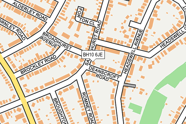 BH10 6JE map - OS OpenMap – Local (Ordnance Survey)
