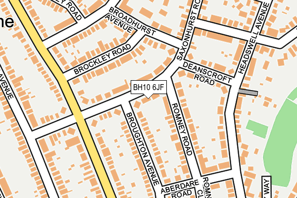 BH10 6JF map - OS OpenMap – Local (Ordnance Survey)