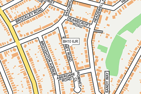 BH10 6JR map - OS OpenMap – Local (Ordnance Survey)