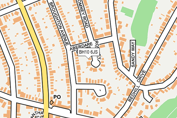 BH10 6JS map - OS OpenMap – Local (Ordnance Survey)