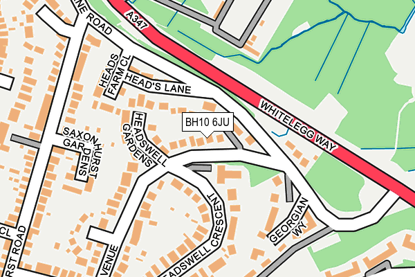 BH10 6JU map - OS OpenMap – Local (Ordnance Survey)