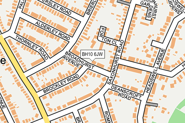 BH10 6JW map - OS OpenMap – Local (Ordnance Survey)