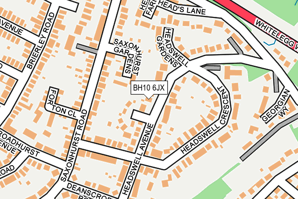 BH10 6JX map - OS OpenMap – Local (Ordnance Survey)
