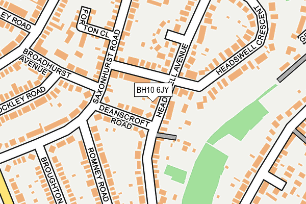 BH10 6JY map - OS OpenMap – Local (Ordnance Survey)