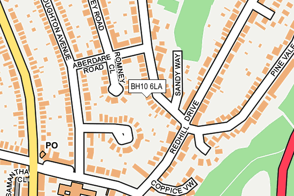BH10 6LA map - OS OpenMap – Local (Ordnance Survey)