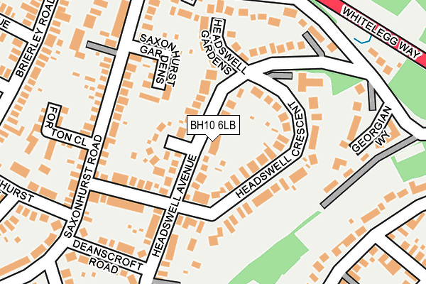 BH10 6LB map - OS OpenMap – Local (Ordnance Survey)