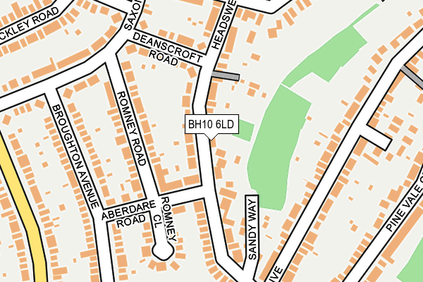 BH10 6LD map - OS OpenMap – Local (Ordnance Survey)