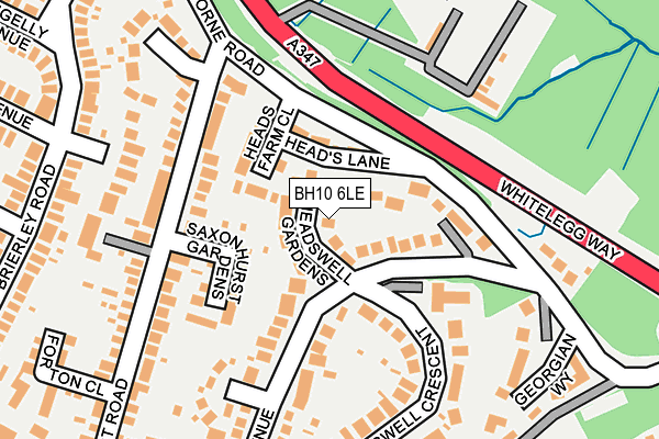 BH10 6LE map - OS OpenMap – Local (Ordnance Survey)