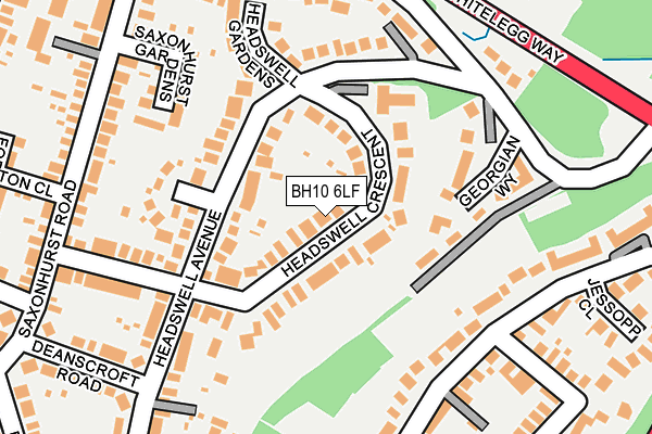 BH10 6LF map - OS OpenMap – Local (Ordnance Survey)
