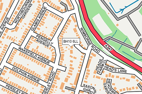 BH10 6LL map - OS OpenMap – Local (Ordnance Survey)