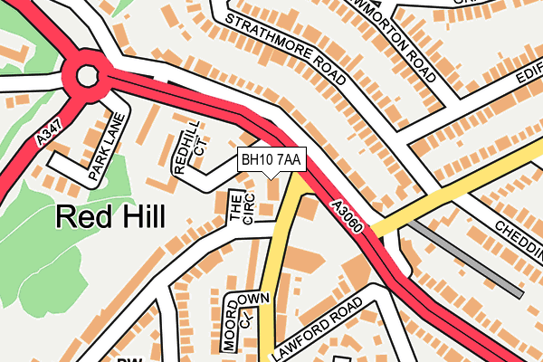 BH10 7AA map - OS OpenMap – Local (Ordnance Survey)