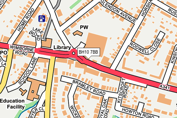 BH10 7BB map - OS OpenMap – Local (Ordnance Survey)