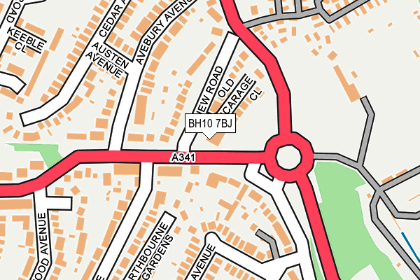 BH10 7BJ map - OS OpenMap – Local (Ordnance Survey)