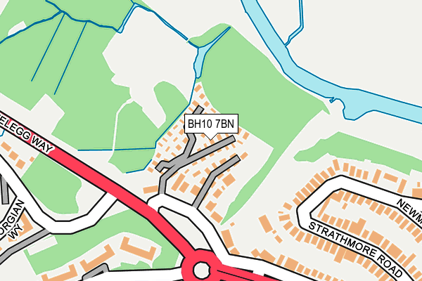 BH10 7BN map - OS OpenMap – Local (Ordnance Survey)