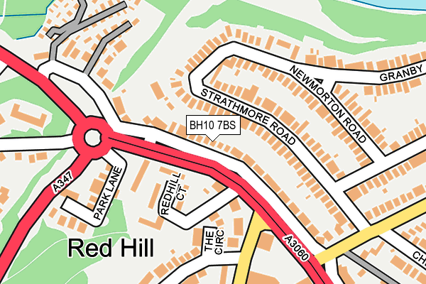 BH10 7BS map - OS OpenMap – Local (Ordnance Survey)