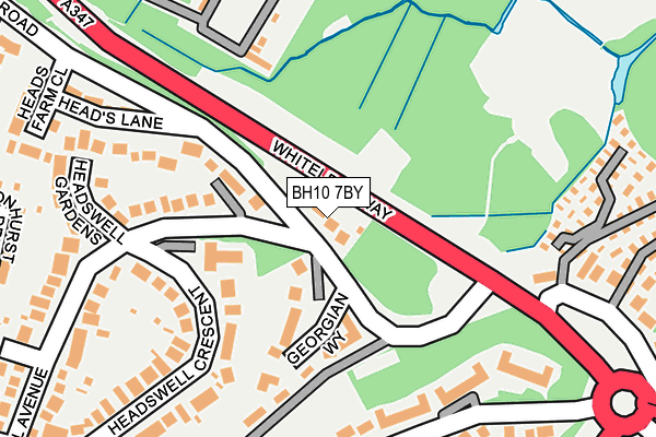 BH10 7BY map - OS OpenMap – Local (Ordnance Survey)