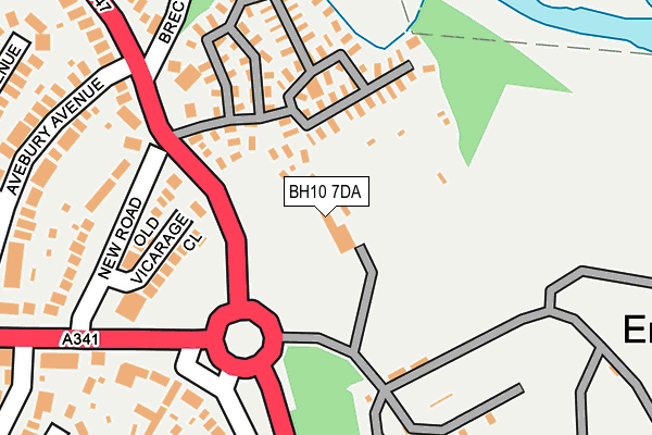 BH10 7DA map - OS OpenMap – Local (Ordnance Survey)