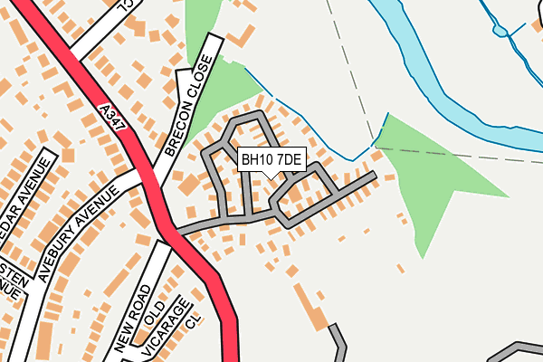 BH10 7DE map - OS OpenMap – Local (Ordnance Survey)