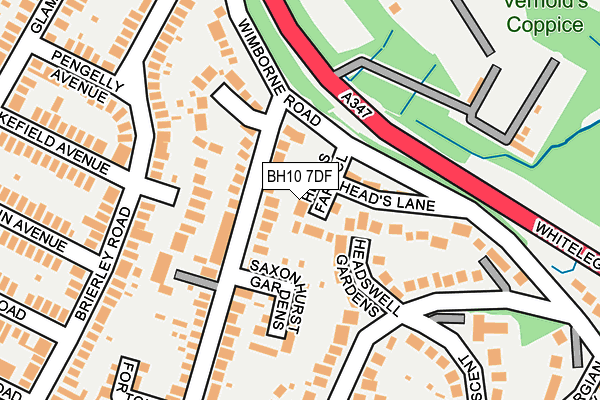 BH10 7DF map - OS OpenMap – Local (Ordnance Survey)