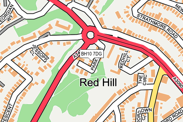 BH10 7DG map - OS OpenMap – Local (Ordnance Survey)