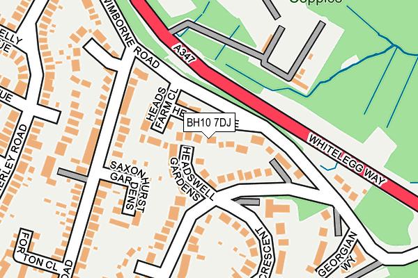 BH10 7DJ map - OS OpenMap – Local (Ordnance Survey)