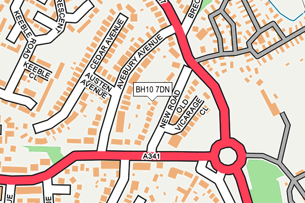BH10 7DN map - OS OpenMap – Local (Ordnance Survey)