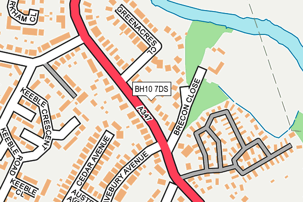 BH10 7DS map - OS OpenMap – Local (Ordnance Survey)